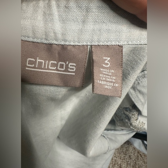 Chico's Gray Cape with Sparkly Shoulder Details size 3 or L - Picture 6 of 12